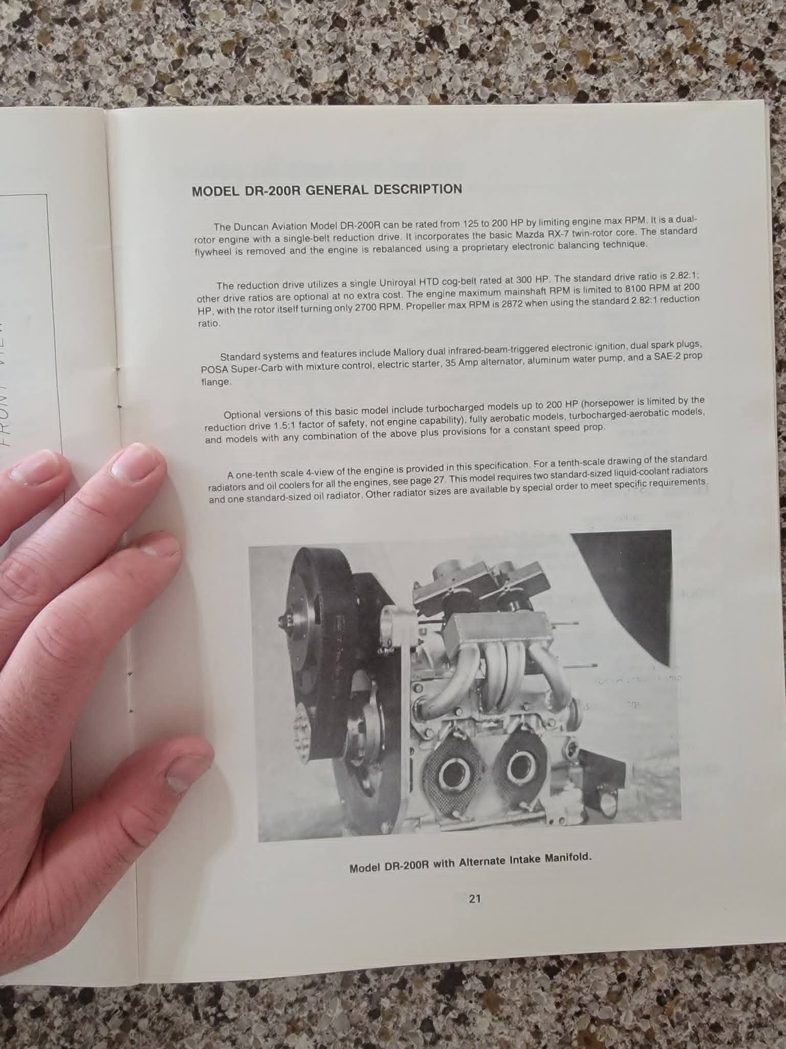 Duncan Aviation DR200R Dual Rotor Aircraft Engine Based on Mazda 12A Rotary | Rare 200HP Experimental Aircraft Engine - Image 2