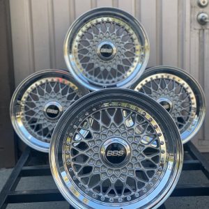 Original BBS wheels for Mazda RX-7. Clean classic look, perfect for restorations or period-correct builds.