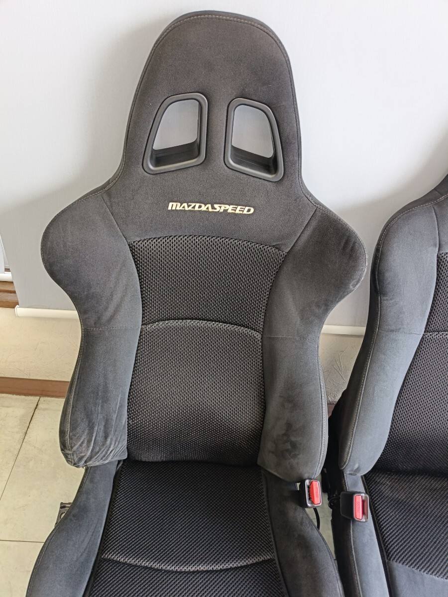 RX-8 SE3P (Early and Late Models) Mazdaspeed Sport Seats, Set of 2 (Left and Right), Semi-Bucket Seats, with Brackets, Rare Item - Image 9